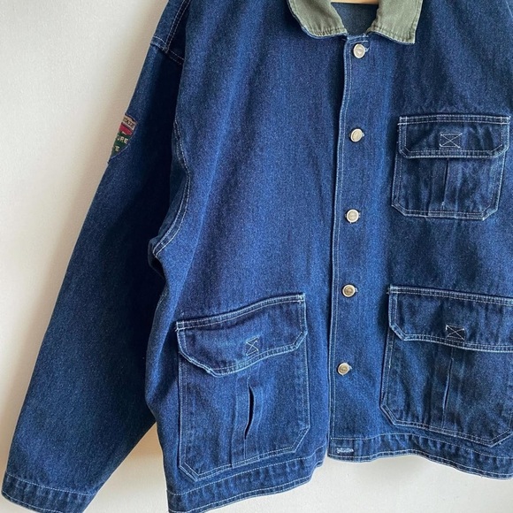 Vintage Barn Jacket Higher State Denim Adventure Jacket 90s Retro - Picture 3 of 8